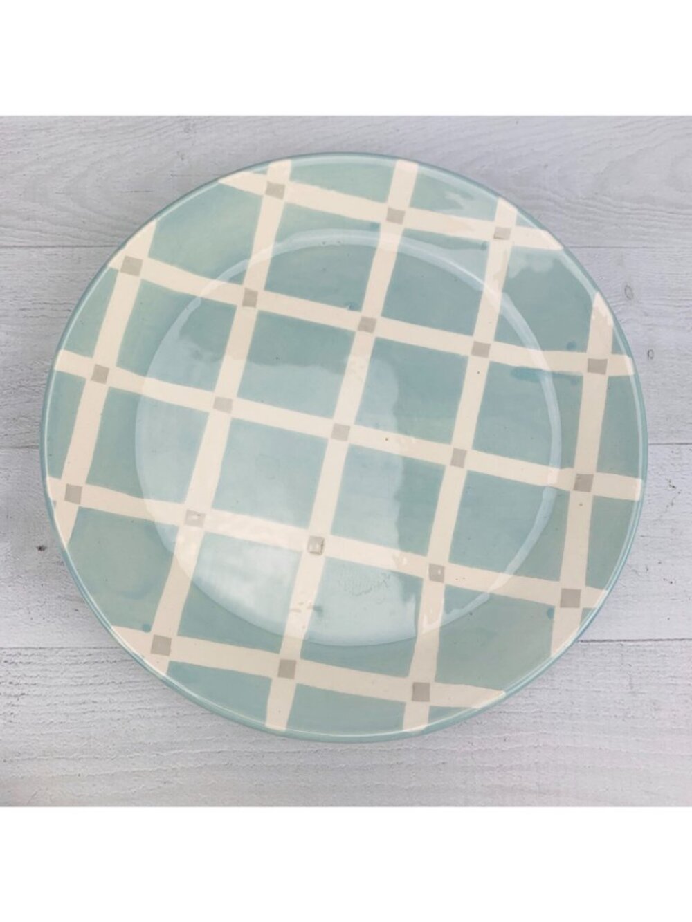 Jill Rosenwald Arte Y Barro Handcrafted Stoneware Unique Lunch Snack Plate Set 4 - Picture 6 of 12